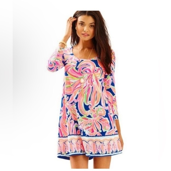 Lilly Pulitzer Emma Dress Resort Navy - Picture 3 of 10